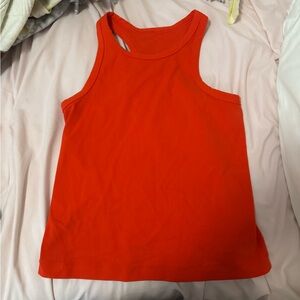 Lululemon Tank Top Womens Size 2 Solar Orange Align Waist Length Racerback